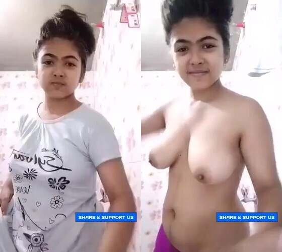 Super cute 18 babe indian real porn showing big boobs mms