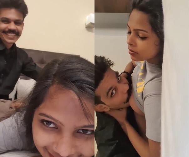 Very beautiful horny lover couple indian big tits sucking fucking HD