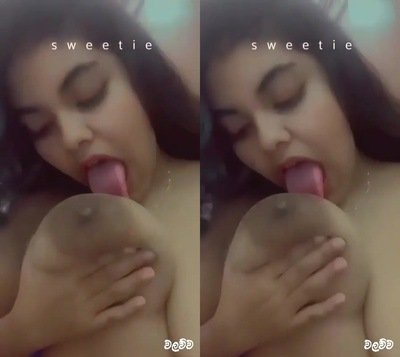 Very horny big tits girl indian pron vedio sucking own big boobs mms