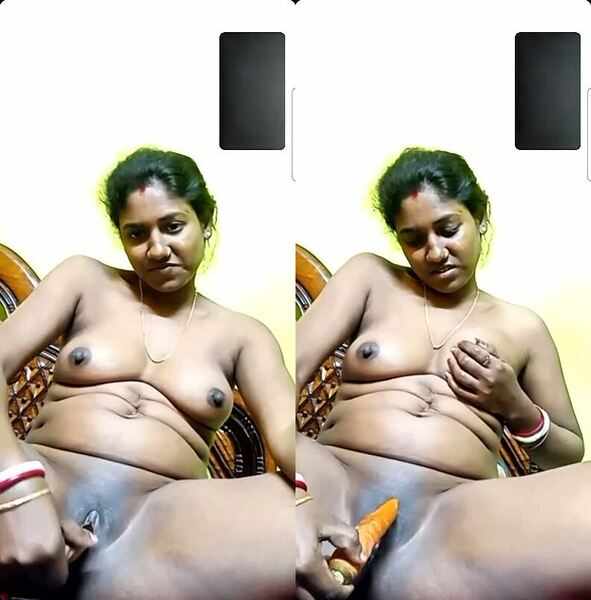 Amateur village horny porndesi bhabhi fingering with carrot