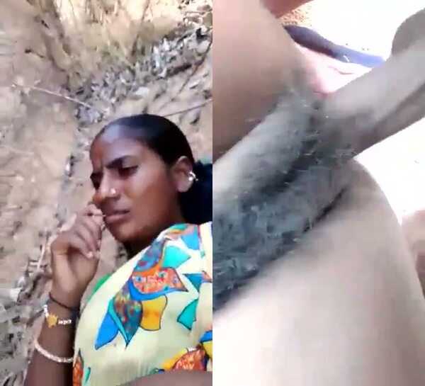 Amateur village sexy aunty por hairy pussy fucked bf outdoor