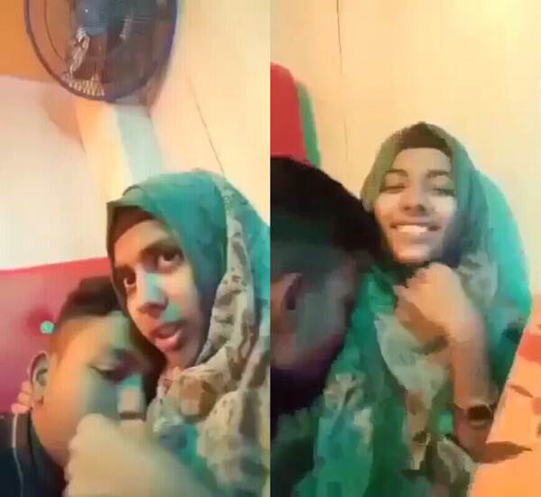 Bangladeshi muslim hijabi college boobs kiss sex with bf in restaurant